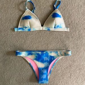tie dye Triangl bikini set